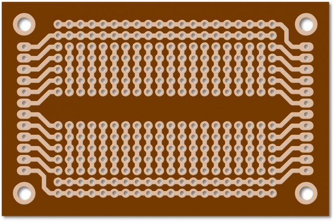 Breadboard Type General Purpose Dot Matrix PCB - CNC Drilling (Min Order Quantity 1 pc for this Product)